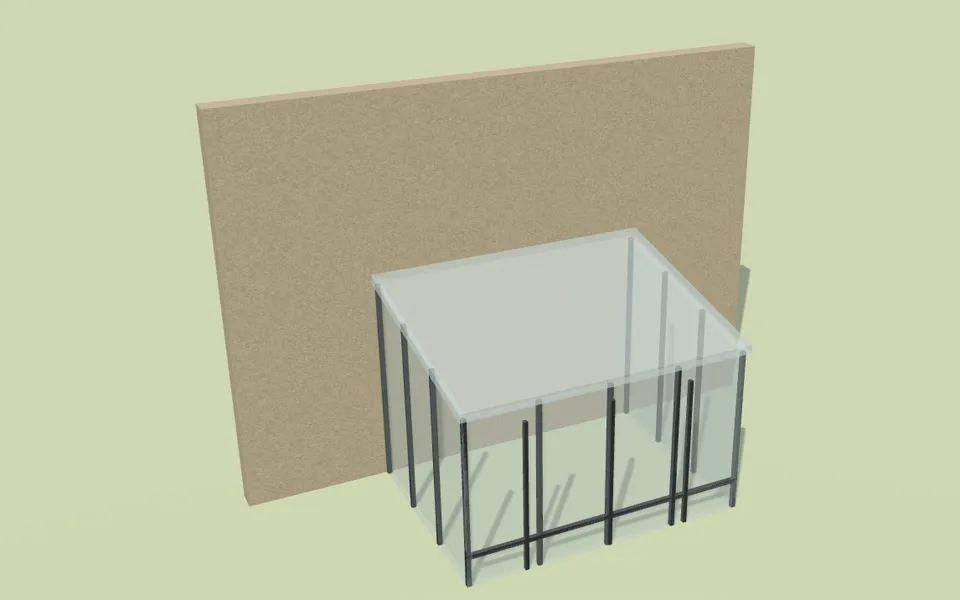Extension accolée à une maison, modélisée en 3D dans le configurateur Bon pour travaux